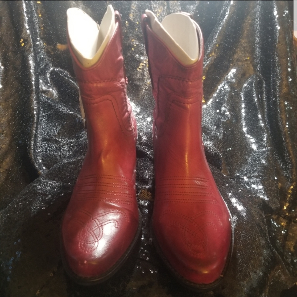 Franco Sarto Red Cowboy Boot size 10